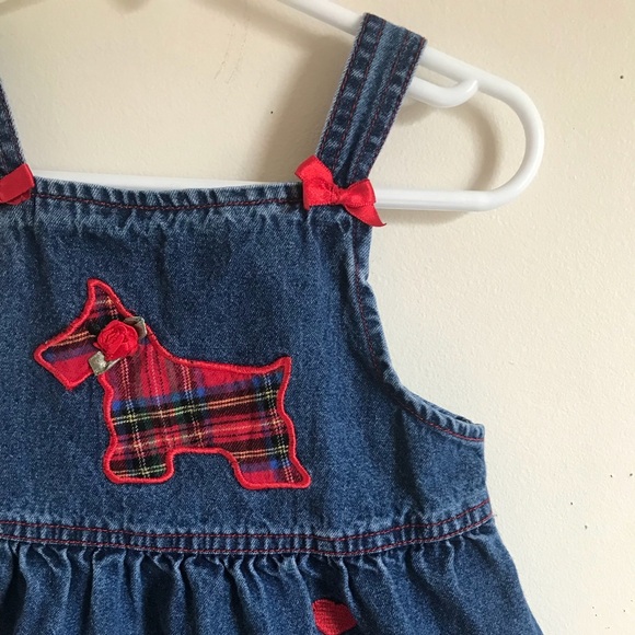 Rare Vintage 1970’s Scottish Dogie Heart Dress - Picture 3 of 7